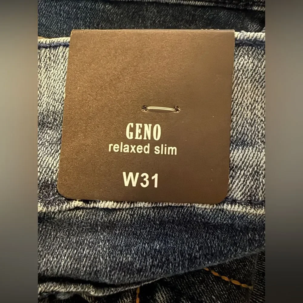 NWT True Religion Geno Relaxed Slim Fit Jeans Men's Size 31 Medium Ink Blue